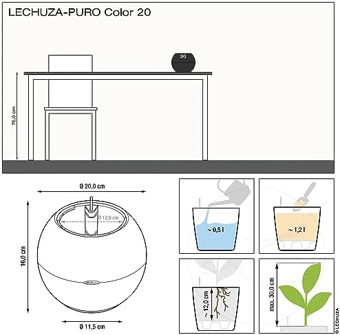 Lechuza Puro Colour 20 + Macrame White 13353 - Image 4