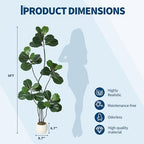 GarveeHome 6FT Artificial Ficus Lyrata Tree, Bendable Boughs, Modern White Pot Included, Perfect for Home Office Living Room Decor Indoor, Tall Artificial Tree for Housewarming Gift - Image 2