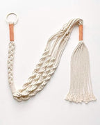 PILLOWPIA Macrame Plant Hanger 55" – Indoor Outdoor Hanging Planter Rack for Ceiling, Wall, or Window – Boho Rope Plant Holder for 10" Pots – Decorative Garden & Patio Plant Accessory – Persimmon by PILLOWPIA