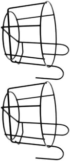 DOITOOL 2Pcs Iron Art Hanging Basket Flowerpot Holder with Hooks Black Metal Plant Stand for Balcony Railing Patio Office Bonsai Space Saver 11.8 Inch - Image 7