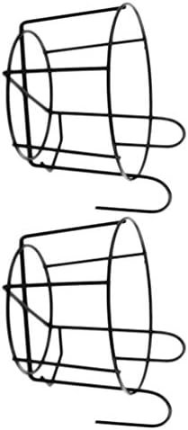 DOITOOL 2Pcs Iron Art Hanging Basket Flowerpot Holder with Hooks Black Metal Plant Stand for Balcony Railing Patio Office Bonsai Space Saver 11.8 Inch - Image 7