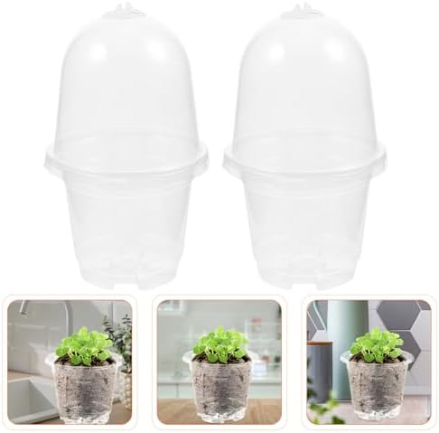 Angoily 20 Set Nursery Pots with Lids, PET Seedling Starter Propagation - Image 7