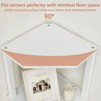 YUFAM 4-Tier Corner Shelf, White - Image 5