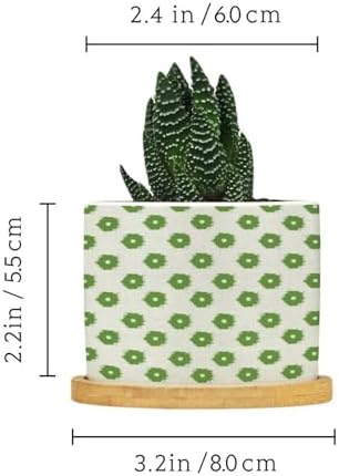 Timur in Blue Background Ceramic Planter Geometric Modern Planters for Indoor Plants with Drainage Holes and Saucers Pot for Pots Outdoor Indoor Plants - Image 2