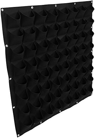 GLOGLOW 64-Pocket Vertical Planting Bag Heavy-Duty Felt Wall Hanging Grow Bag with Auto Drain System for Indoor & Outdoor Gardening Space-Saving Vertical Planter - Image 4