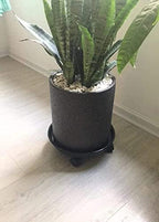 Plant Caddy with Wheels Heavy Duty,4 Pack of Plant Pallet Caddy,Round Potted Plant Stand Mover,Rollers Dolly Trolley Tray with Wheels (15.5" 4pcs Black) - Image 6
