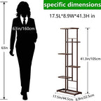 LINZINAR 6 Tier Plant Stand Indoor Outdoor Metal Flower Pot Display Shelf - Image 4