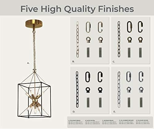 Royal Designs, Inc. LC-2001-PB-6-2 Heavy Duty Lighting Fixture Chain, Extendable up to 6ft, 60-Pound Weight Capacity, Polished Brass, Set of 2 - Image 4