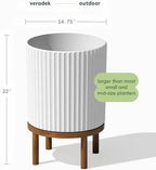 Veradek Demi Series Raised Planter - Round Planter with Stand - Image 2