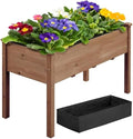Yaheetech Raised Garden Bed 1Pcs Elevated Wood Planter Box, Dark Brown by Yaheetech