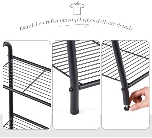 Kitsanery Metal Plant Stand Indoor Outdoor for Multiple Plants,3 Tier Plant Shelf,Large Heavy Duty Flower Holder Ladder Plant for Living Room, Patio, Balcony (Black) - Image 6