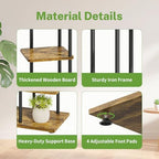 iDavosic.ly Plant Stand Indoor with Grow Lights, Tall 5 Tier Shelf, Brown - Image 7