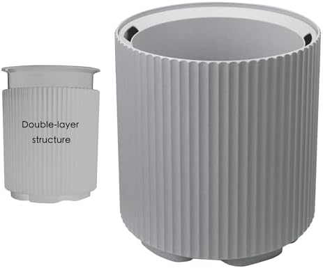 Kozyard Double-Layer Round Planter 16"H Plant Pots for Indoor Outdoor Porch by Kozyard