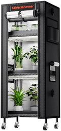 Spider Farmer 4 Tier Mini Greenhouse Plant Shelf with Grow Lights Indoor by SpiderFarmer