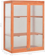 Greenhouse Garden Portable Mini Greenhouse Cabinet, Raised Flower Planter Shelf Protection for Outdoor and Indoor Wood 29.5"x18.5"x42.9" - Image 3