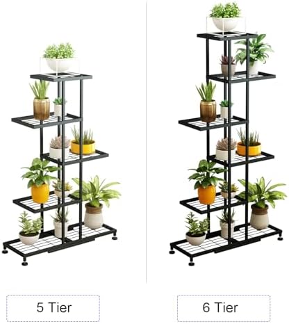 Twhep 5-Tier Iron Plant Stand - Modern Multi-Functional Shelf for Balcony & Garden - Image 5
