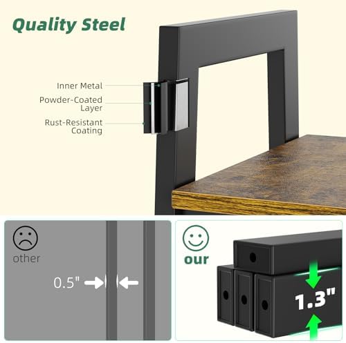 Simple Trending 4-Tier Tall Metal Plant Stand with Grow Light, Heavy Duty Ladder Shelf for Indoor Plants, Flower Planter Display Holder for Bedroom Balcony Patio Decor, Black - Image 5