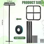 MorningRo 2 Pack 12 x 48 Inch Dragon Fruit Trellis Adjustable Garden Metal Plant Climbing Support with Wide Stretch Ties for Outdoor Vertical Gardens Vining Plants - Image 2