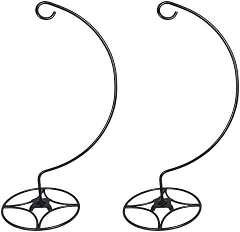 Ashman Shepherd Hook Stand, Bird Cage Stand, Outdoor and Indoor Flower Basket, Patio Plant and Bird Feed Station Stand(2 Pack) by AshmanOnline