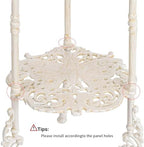 Sungmor Vintage Cast Iron 2-Tier Plant Stand, 24 Inch Tall Antique White - Image 6