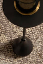 Kate and Laurel Hersi Decorative Modern Pedestal Drink Table; 7 x 7 x 20; Black; Cast Aluminum Mini Table with Teardrop Base for Use as Small Plant Stand or Living Room Martini Table - Image 6