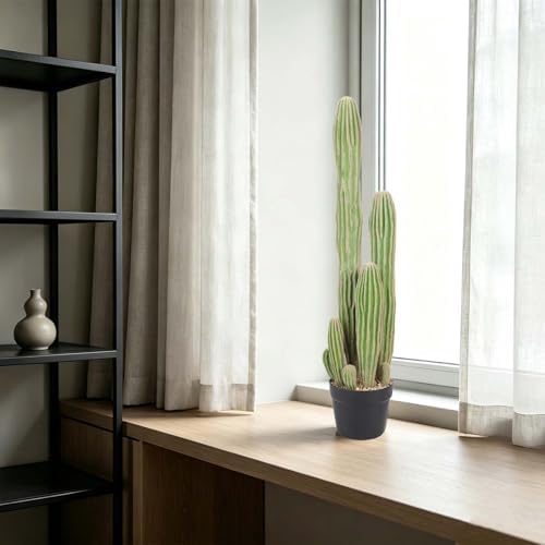 Artificial Cactus 31 INCH Tall Fake Cactus Plants Faux Cacti Saguaro with Planter for Indoor Outdoor Home Office Shop Garden Decoration - Image 5