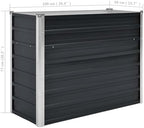 vidaXL Garden Raised Bed Anthracite 39.4"x15.7"x30.3" Galvanized Steel - Image 3