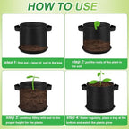 Funnymoom 24 Sets 1 Gallon Grow Bag with Plant Saucers for Indoor Outdoor - Image 4