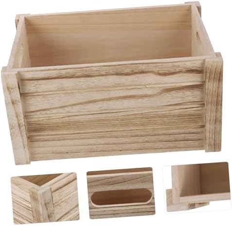 Mipcase Wooden Planter Box Rustic Vintage Style Rectangular for Succulents - Image 6