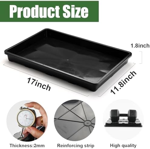 RooTrimmer 24 Cell Nursery Pots Trays (17"x11"x2") with Plastic Flat Seed Starter Trays, Durable Carrying Seedling Starter Tray, Reusable Planting Tray for Holding 2.7 inch Nursery Pots, 3 Sets Combo - Image 4