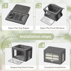 FHSQX 3 Pack Clothes Storage Bins with Metal Frame - Image 5