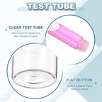 PATIKIL 80ml Test Tubes with Caps, 24Pcs 30x150mm Glass Clear Flat Bottom Test Tube Containers with Plastic Cap for Bead Party Candy Bath Salt Storage Scientific Experiment Plant(Black) - Image 4