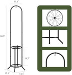 2 Tiers Hanging Metal Plant Stand Space Saving Corner Plant Holder - Image 2