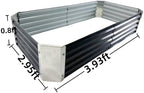 47"Lx35"Wx10"H Galvanized Raised Garden Bed 3.9x3x0.8ft Metal Planter Box Dark Grey Large Metal Oval Patio Kit Planting Bed Suitable for Outdoor Backyard Plant Flower Vegetable Fruit Planting - Image 2
