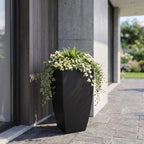 Mayne Kade 38in Self-Watering Modern Tall Square Planter, Black - Image 3