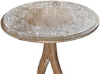 Pride Styles End Table 18x22", Solid Wood Accent Side Table, White Wash - Image 5