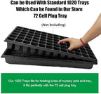 RooTrimmer 20 Pack 1020 Trays, No Drain Holes, 20" x 10", Extra Thick Heavy Duty Seed Starting Trays -Reusable Propagation Flats for Microgreens, Seedlings, Plant Germination, Fodder and Transplant - Image 3