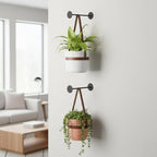 Bloem Revel 8" Indoor Wall-Mount Plant Hook, 15 lb Capacity, Black, 2-Pack - Image 2