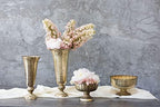 Distressed Gold Metal Compote Bowl | Gold Compote Vase l Lita Metal Vase l Indoor and Outdoor Compote for Any Event Decoration (6.5"x 14", Gold Flute) (72020) - Image 4