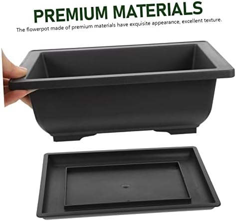 8 Sets Rectangular Plastic Flower Pots with Tray for Gardening Xmas - Image 4