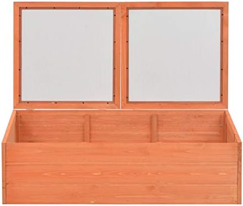 Greenhouse Garden Portable Mini Greenhouse Cabinet, Raised Flower Planter Shelf Protection for Outdoor and Indoor Wood 39.4"x19.7"x13.4" - Image 2