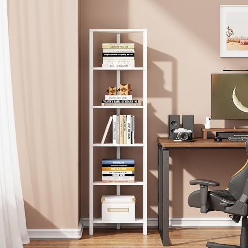 TUTOTAK 6-Tier Corner Bookshelf, Corner Shelf for Small Space by ChoosetutotakFurnitureBuildYourCozyHome