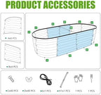 SnugNiture Galvanized Raised Garden Bed Outdoor, 4 Pcs 4x2x1ft Oval Metal Planter Box for Planting Plants Vegetables, White - Image 4