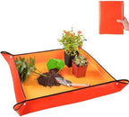 Waterproof Foldable Planting Mat Garden Potting Pad for Flowerpot Transplanting Mixing Soil Plant Pruning Tool for Indoor Plant Repotting(Yellow-3 Size) - Image 3