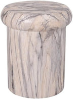 Christopher Knight Home 18.11 Inch Sculptural MGO Side Table Modern Round End Table Faux Travertine Indoor Outdoor Pedestal Accent Table, Natural Marble Look - Image 5