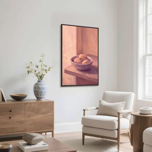 Still Life Bowl of Potatoes Wall Art, Modern Minimalist Black Framed Print - Image 6