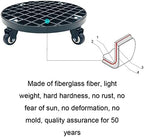 Plant Caddy with Wheels Heavy Duty,440Lb Capacity, Rolling Plant Stand, Planter Caddies Round Large Flower Pot Mover Plant Dolly Holder Planter Trolley Casters,Black-25cm/10in - Image 4