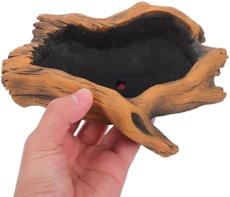 Beavorty Vintage Concrete Succulent Planter Imitation Tree Root Pot for Office Desk and Home Decor, Small Artistic Cement Flower Pot with Rustic Copper Finish for Indoor Gardening - Image 4