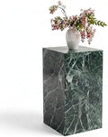 YKAJO Emerald Green Marble Pedestal Side Table, 20" H Plant Display Stand by YKAJO