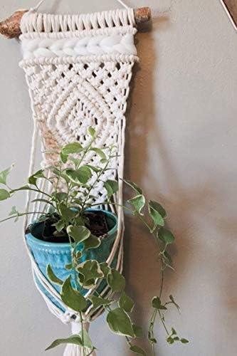 WILD COTTON Fiber Arts Macrame Plant Hanger Indoor Wall Hanging Planter Basket Long Flower Pot Holder Boho Home Decor, 30 Inch - Image 6